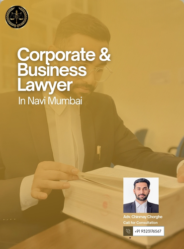 Corporate lawyer in Navi Mumbai handling business compliance and disputes.