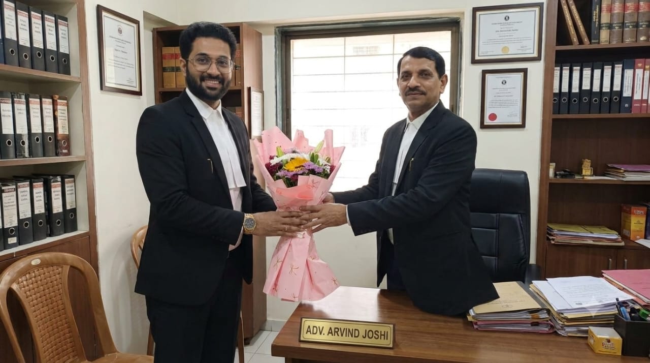 Advocate Chinmay Chorghe with advocates at a legal event
